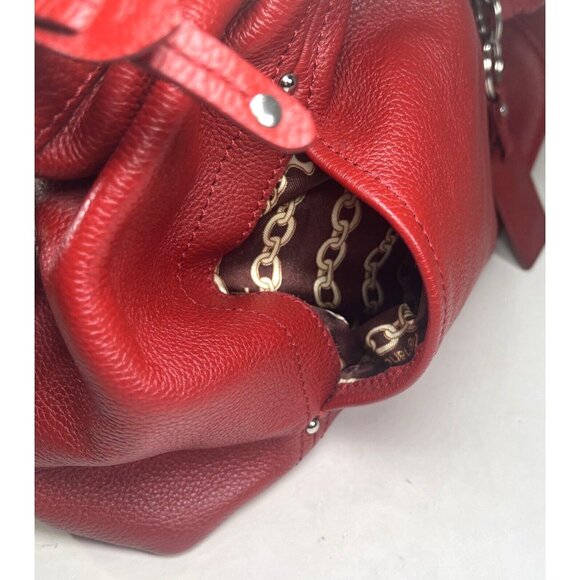 Tignanello Soft Red Leather Shoulder Bag - Picture 10 of 16